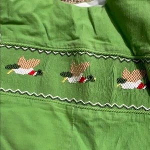 Duck romper smocked